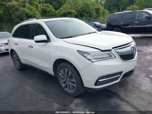 Auction sale of the 2016 Acura Mdx Technology   Acurawatch Plus Packages/technology Package, vin: 5FRYD4H43GB001417, lot number: 39382811