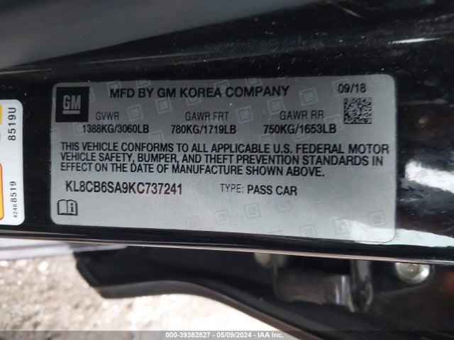 Chevrolet Spark Ls Cvt 2019 KL8CB6SA9KC737241 Image 9