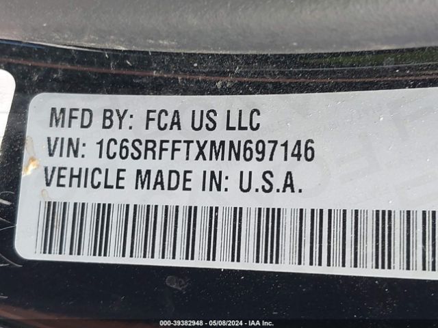 1C6SRFFTXMN697146 RAM 1500 Big Horn  4x4 5'7 Box