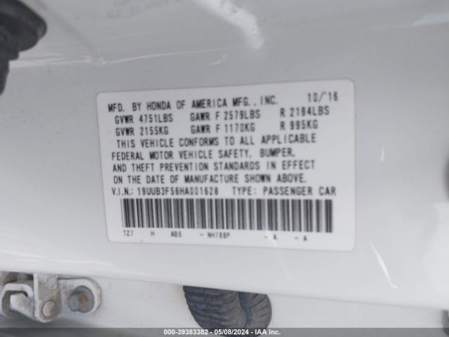 19UUB3F56HA001628 Acura Tlx Technology Package