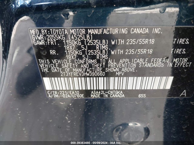 Toyota Rav4 Platinum 2017 2T3YFREV3HW390660 Image 9