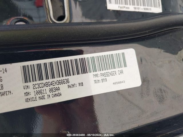 2C3CDXBG4EH366636 Dodge Charger Se