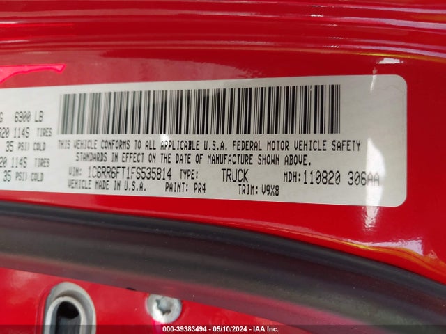 RAM 1500 Express 2015 1C6RR6FT1FS535814 Image 9