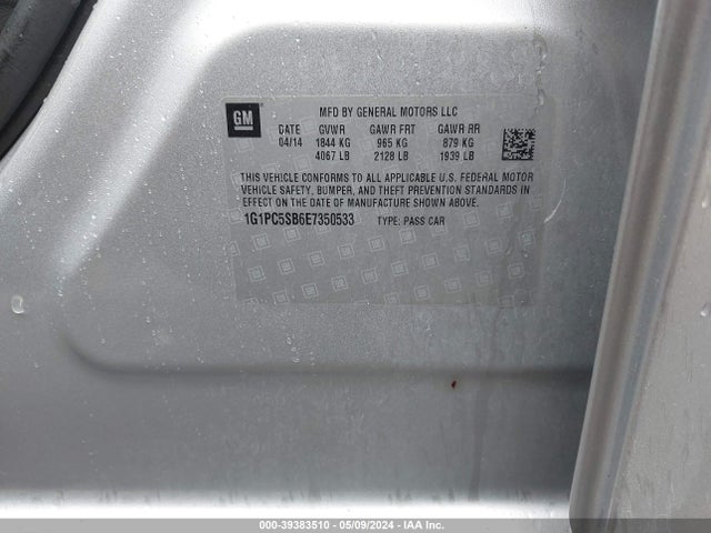 Chevrolet Cruze 1lt Auto 2014 1G1PC5SB6E7350533 Image 9