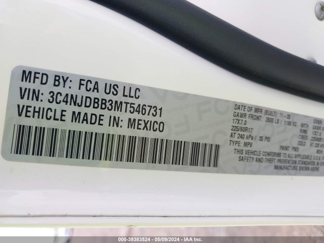 Jeep Compass Latitude 4x4 2021 3C4NJDBB3MT546731 Image 9