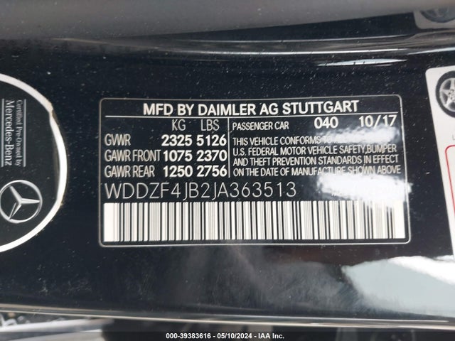 Mercedes-Benz E 300 2018 WDDZF4JB2JA363513 Image 9