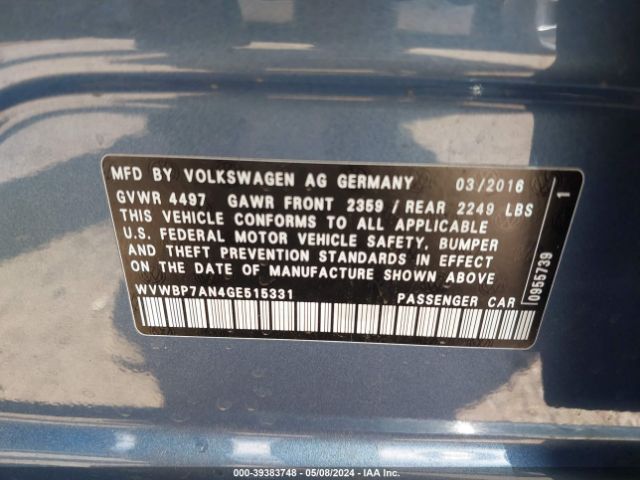 WVWBP7AN4GE515331 Volkswagen Cc 2.0t R-line