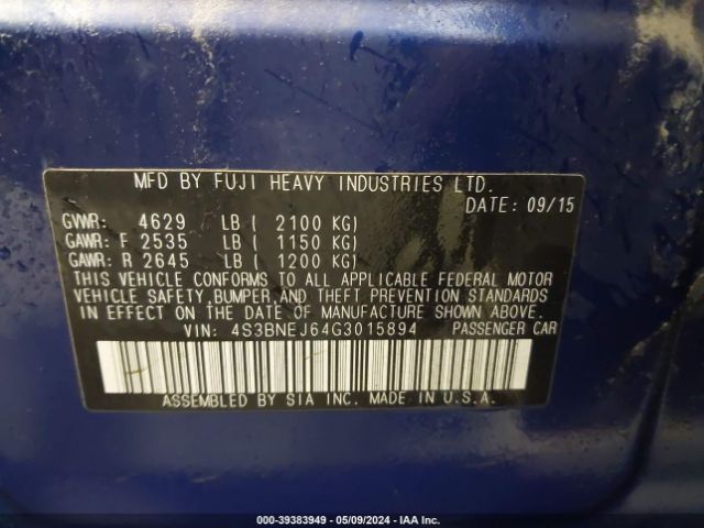 4S3BNEJ64G3015894 Subaru Legacy 3.6r Limited