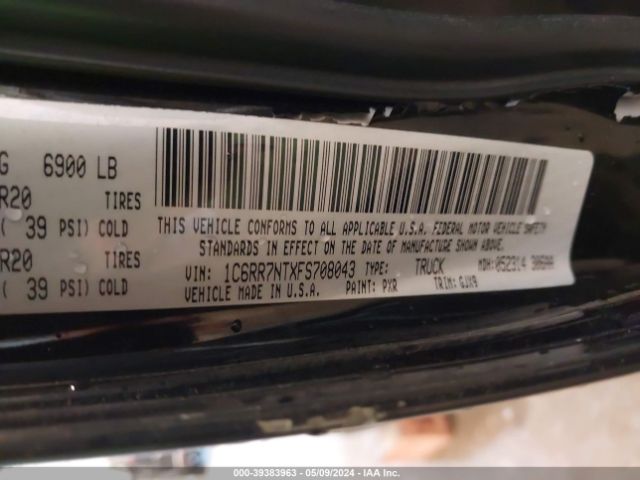 1C6RR7NTXFS708043 RAM 1500 Laramie