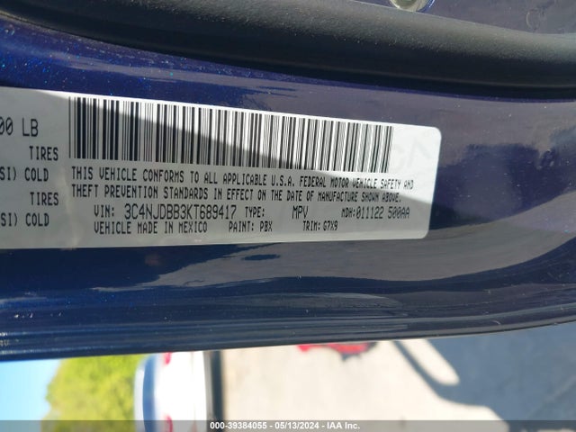 3C4NJDBB3KT689417 Jeep Compass Latitude 4x4