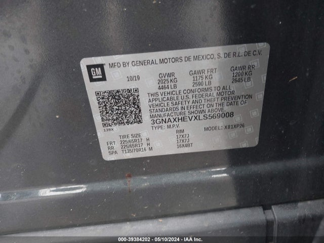 Chevrolet Equinox Fwd Ls 2020 3GNAXHEVXLS569008 Image 9