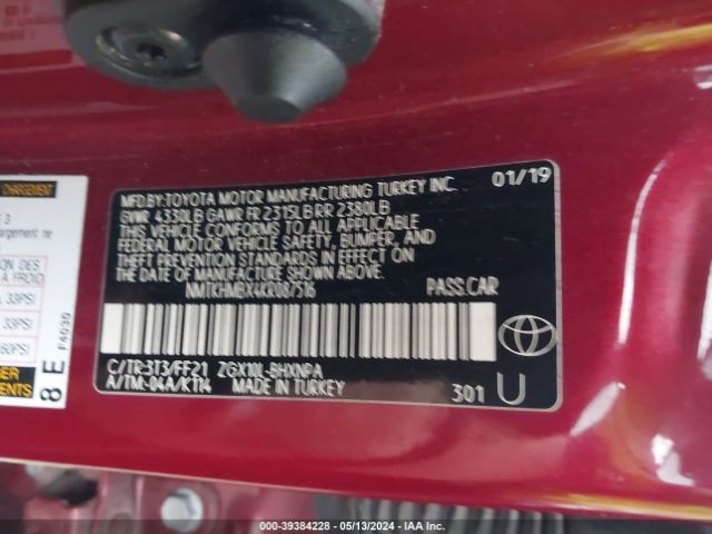 NMTKHMBX4KR087516 Toyota C-HR XLE