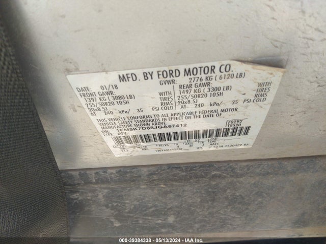 Ford EXPLORER XLT 2018 1FM5K7D88JGA67412 Image 9