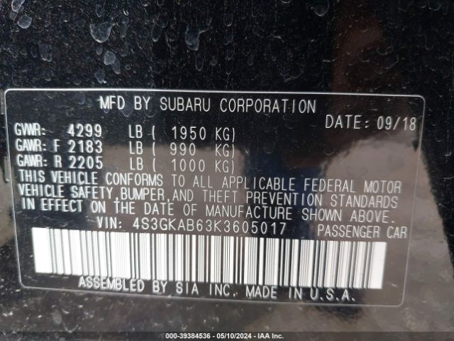 4S3GKAB63K3605017 Subaru Impreza 2.0i