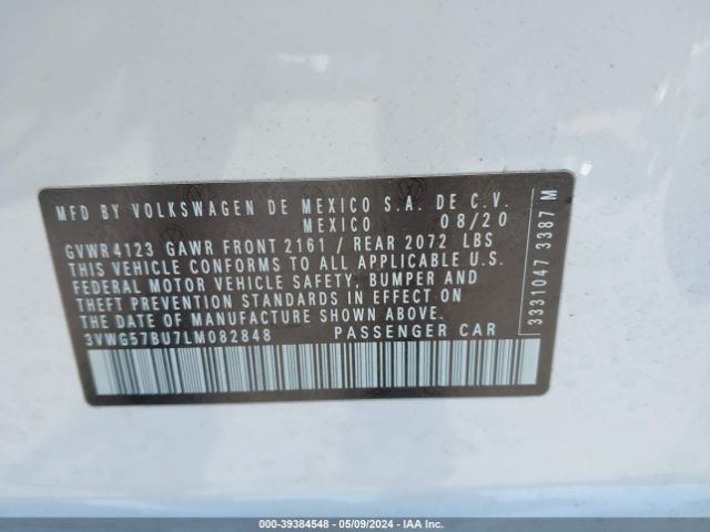 3VWG57BU7LM082848 Volkswagen Jetta 1.4t Sel Premium