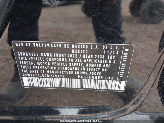 3VW167AJ5GM279131 Volkswagen Jetta 1.4t S
