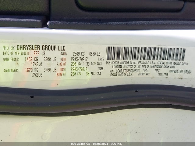 Jeep Grand Cherokee Laredo 2014 1C4RJFAG0EC109311 Image 9