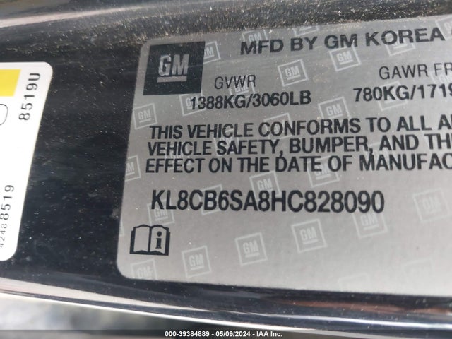 Chevrolet Spark Ls Cvt 2017 KL8CB6SA8HC828090 Image 9