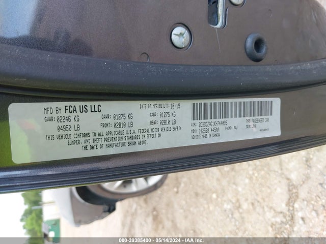 Dodge Challenger Sxt 2019 2C3CDZAG1KH744095 Image 9