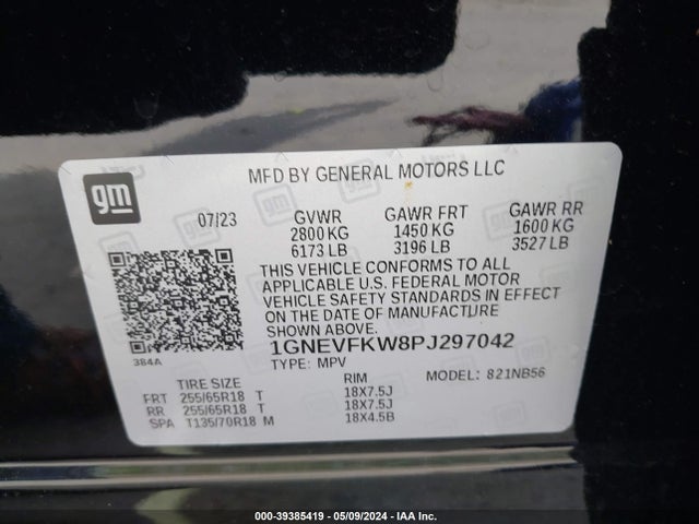 Chevrolet Traverse Awd Ls 2023 1GNEVFKW8PJ297042 Image 9