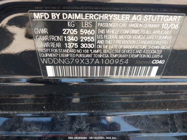 2007 MERCEDES-BENZ S 65 AMG WDDNG79X37A100954 Photo 8