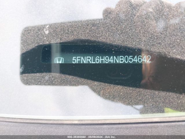 5FNRL6H94NB054642 Honda Odyssey Elite