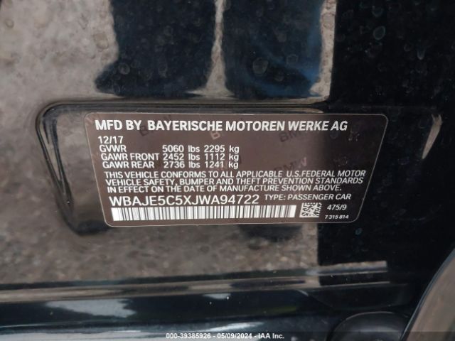 WBAJE5C5XJWA94722 BMW 540I