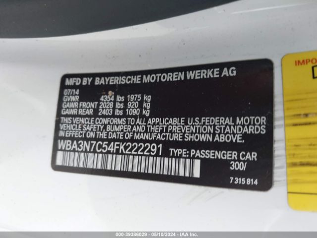 WBA3N7C54FK222291 BMW 428i