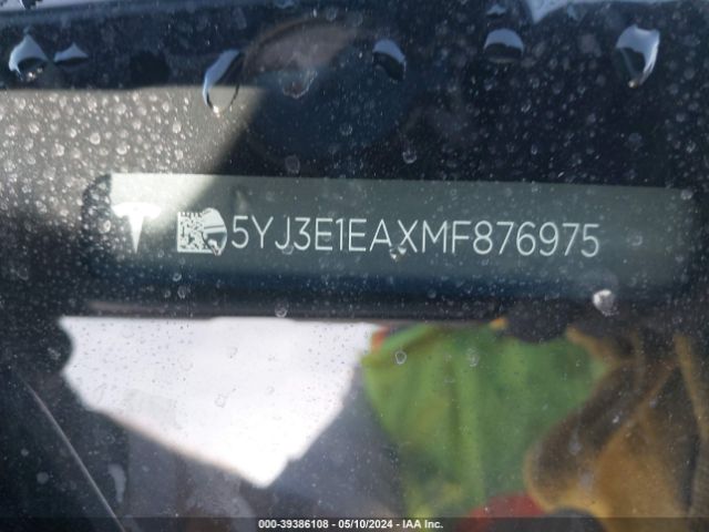 5YJ3E1EAXMF876975 Tesla Model 3 Standard Range Plus Rear-wheel Drive