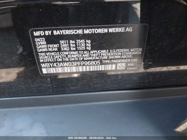 WBY43AW03PFP96805 BMW I4 Edrive35