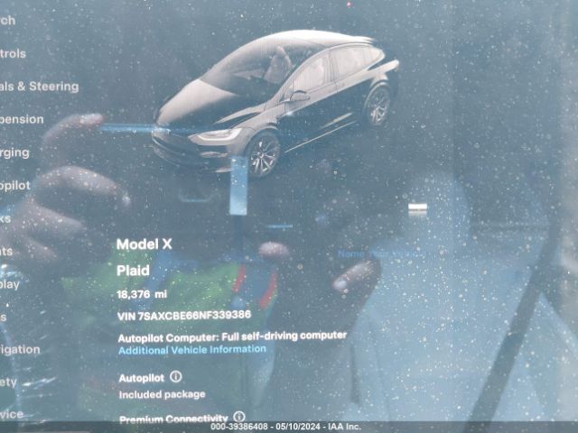 7SAXCBE66NF339386 Tesla Model X Plaid Tri Motor All-wheel Drive