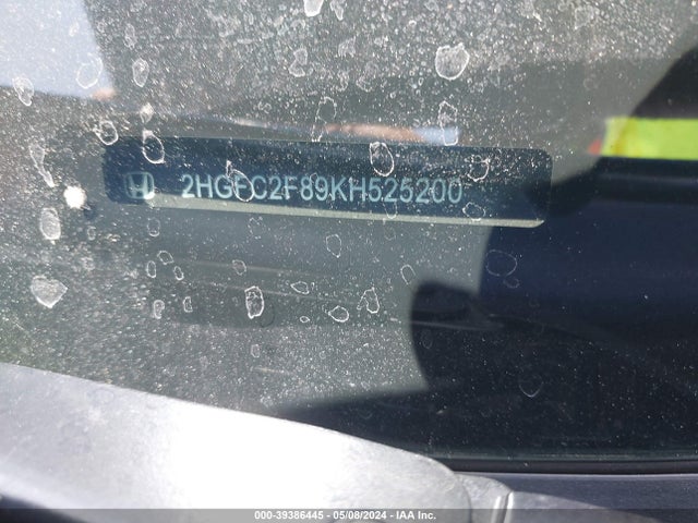 Honda Civic Sport 2019 2HGFC2F89KH525200 Image 9