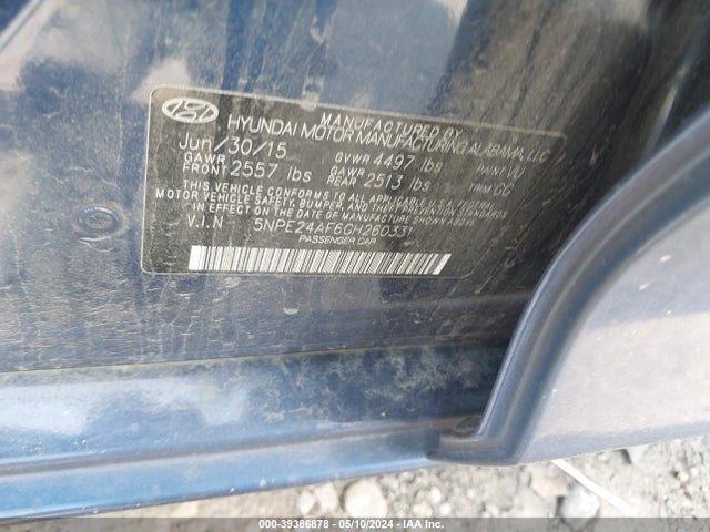 Hyundai SONATA SE 2016 5NPE24AF6GH260331 Image 9