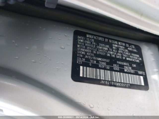 JN1BJ1BVXMW300557 Nissan Rogue Sport Sv Fwd Xtronic Cvt
