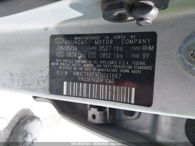 Hyundai ACCENT GLS 2014 KMHCT4AE9EU741667 Image 9