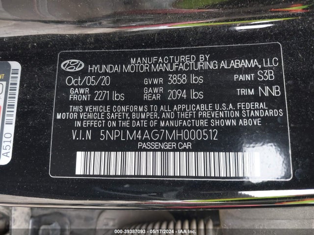 Hyundai ELANTRA SEL 2021 5NPLM4AG7MH000512 Image 9
