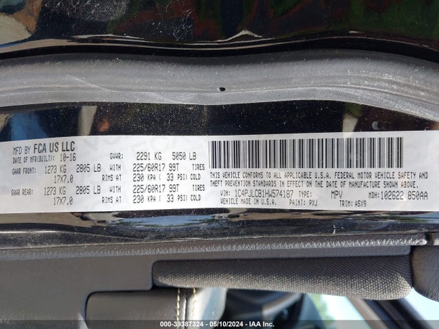 1C4PJLCB1HW574187 Jeep Cherokee Latitude Fwd