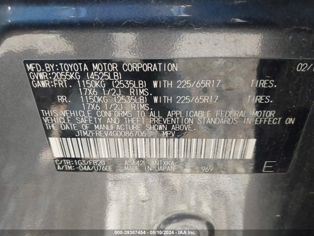 Toyota RAV4 LE 2016 JTMZFREV4GD086706 Image 9