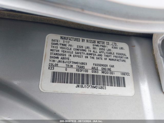 JN1BJ1CP7HW014803 Nissan Rogue Sport Sv
