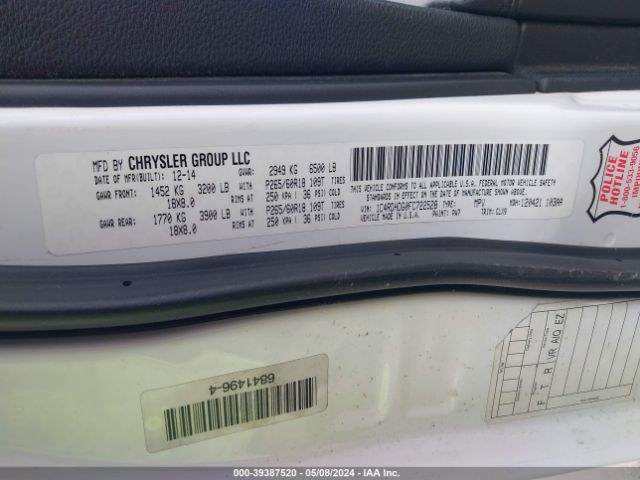 1C4RDHDG0FC722528 Dodge DURANGO LIMITED