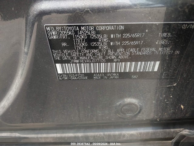 Toyota Rav4 Xle 2016 JTMWFREV4GJ077105 Image 9