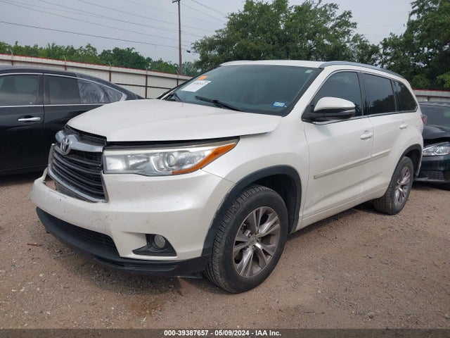 Toyota Highlander Xle V6 2015 5TDKKRFH2FS112485 Image 2