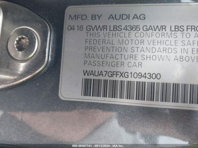 WAUA7GFFXG1094300 Audi A3 1.8t Premium