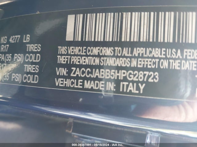 ZACCJABB5HPG28723 Jeep Renegade Latitude Fwd