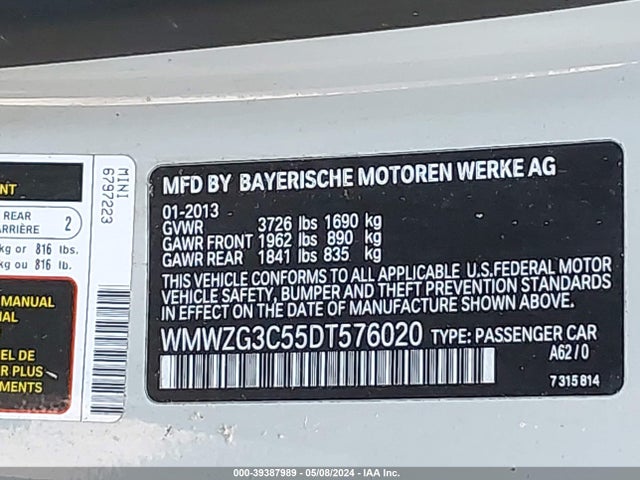 2013 MINI CLUBMAN WMWZG3C55DT576020 Photo 8