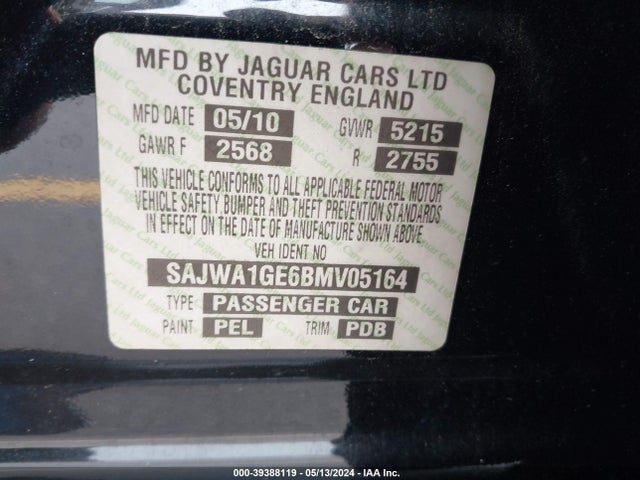 2011 JAGUAR XJ SAJWA1GE6BMV05164 Photo 8