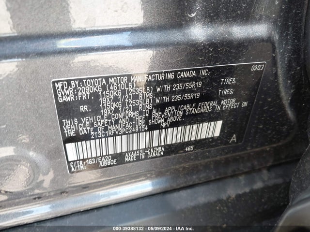 Toyota Rav4 Xle Premium 2023 2T3C1RFV3PC248154 Image 9