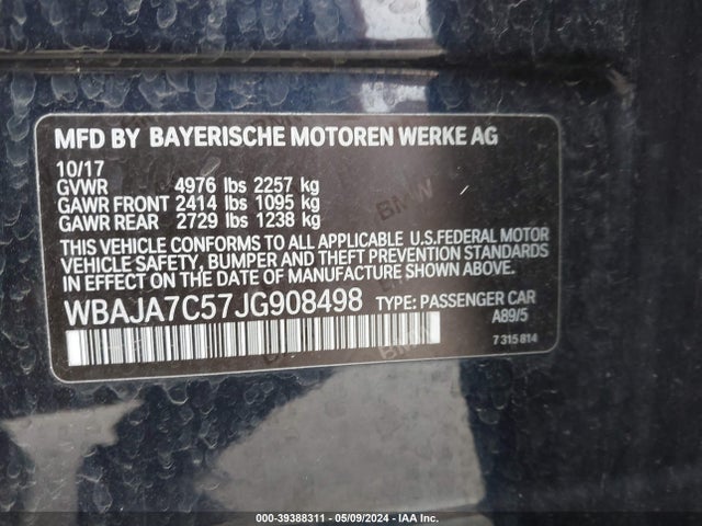 WBAJA7C57JG908498 BMW 530i Xdrive