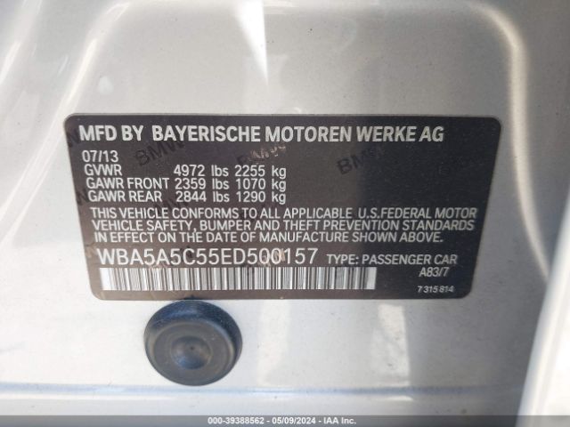 WBA5A5C55ED500157 BMW 528I
