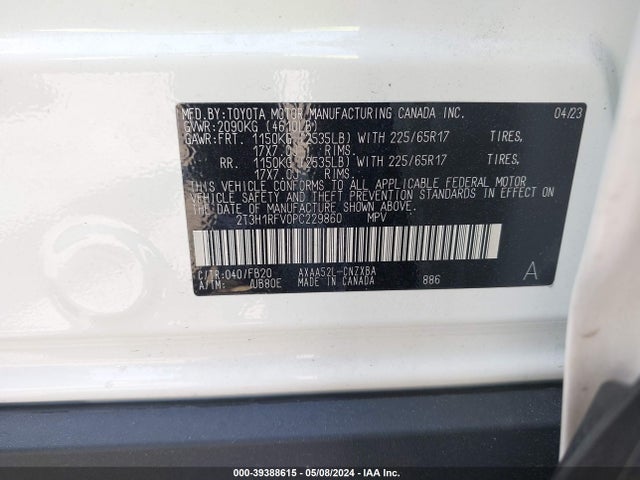 Toyota RAV4 LE 2023 2T3H1RFV0PC229860 Image 9